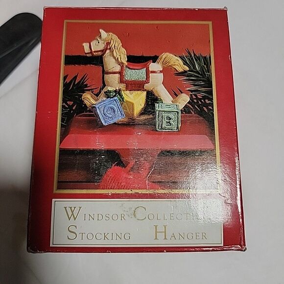 Windsor Collection CAST IRON CHRISTMAS STOCKING HANGER HOOK Rocking Horse - Picture 1 of 3